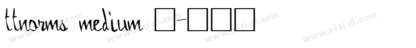 ttnorms medium 中字体转换